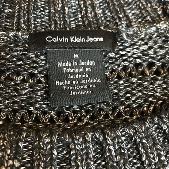 𝅺CALVIN Klein Grey Shine Sweater - Picture 8 of 10
